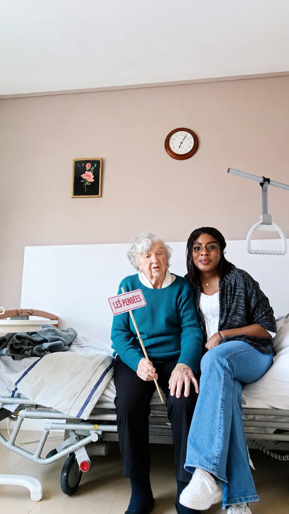 Clarissa aux côtés d'une personne accompagnée